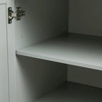 Tall and Wide Storage Cabinet with Doors and Three Drawers