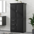 Tall and Wide Storage Cabinet with Doors and Three Drawers