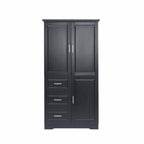 Tall and Wide Storage Cabinet with Doors and Three Drawers