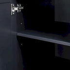 Tall and Wide Storage Cabinet with Doors and Three Drawers