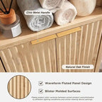 68 Modern Tall Corner Cabinet, Storage Cabinet with Faux Marble Top