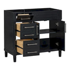 36 Wood Bathroom Vanity with Drawers and Adjustable Shelf (No Sink)