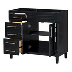 36 Wood Bathroom Vanity with Drawers and Adjustable Shelf (No Sink)