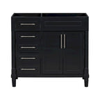 36 Wood Bathroom Vanity with Drawers and Adjustable Shelf (No Sink)