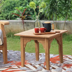Sonoma Lane Amherst 3pc Teak Outdoor Chat Set with Zippered Cushions