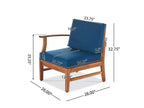 Ensemble Perla de 7 pièces de canapé et fauteuil de club en bois d'acacia - Christopher Knight Home : Assise extérieure avec