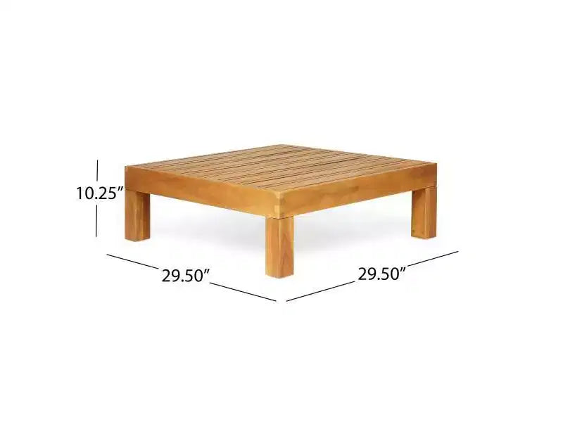 Christopher Knight Home Brava 4pc Wood Patio Chat Set with Cushions