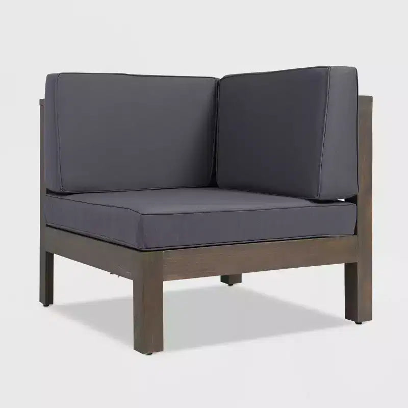 Christopher Knight Home Brava 4pc Wood Patio Chat Set with Cushions
