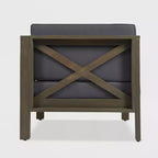 Christopher Knight Home Brava 4pc Wood Patio Chat Set with Cushions
