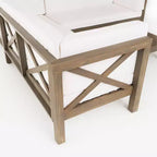 Christopher Knight Home Brava 4pc Wood Patio Chat Set with Cushions