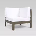 Christopher Knight Home Brava 4pc Wood Patio Chat Set with Cushions