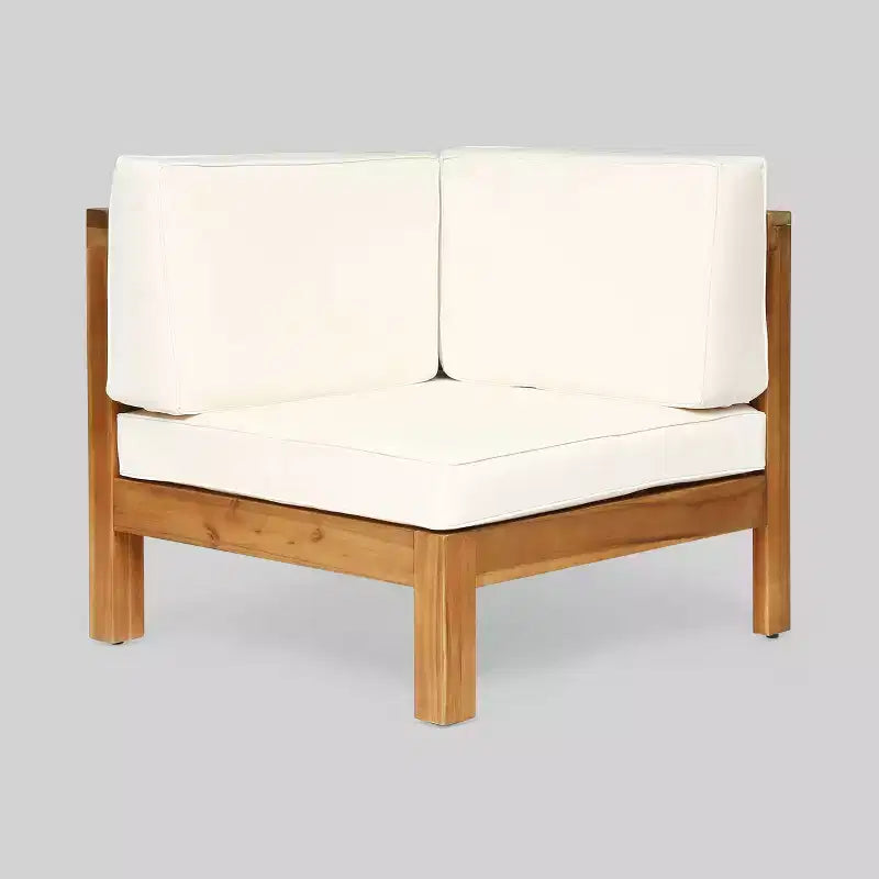 Christopher Knight Home Brava 4pc Wood Patio Chat Set with Cushions