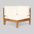 Christopher Knight Home Brava 4pc Wood Patio Chat Set with Cushions