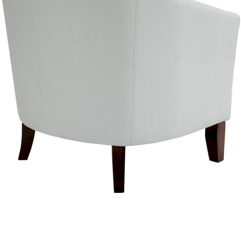 Ethan Accent Chair Barrel PU Leather with Nailhead Trim