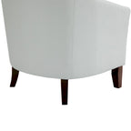 Ethan Accent Chair Barrel PU Leather with Nailhead Trim