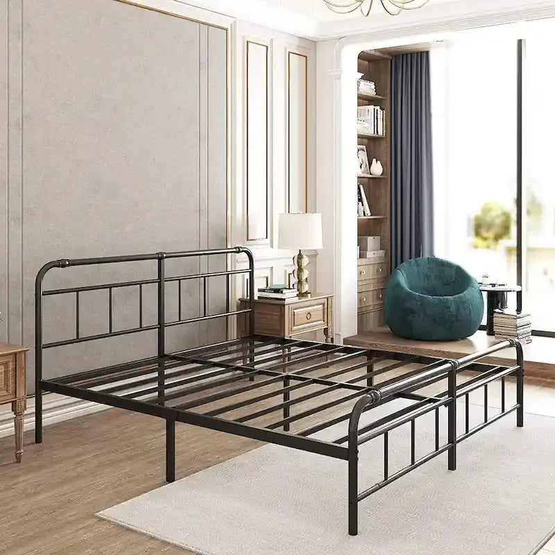 Heavy Duty Metal Platform Steel Slat Mattress Foundation