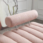 Modern End of Bed Bench Sherpa Fabric