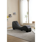 Factory Direct Yoga Chaise Lounge Collection for Stretching & Relaxation Modern Faux Leather Curved Sofa