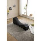 Factory Direct Yoga Chaise Lounge Collection for Stretching & Relaxation Modern Faux Leather Curved Sofa