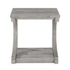 Table basse unique, table basse moderne en bois massif de 60,5 cm avec rangement, table basse en bois massif de forme spéciale