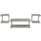 Table basse unique, table basse moderne en bois massif de 60,5 cm avec rangement, table basse en bois massif de forme spéciale
