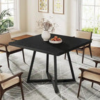 Square Dining Table for 4, 31.5 Industrial Dinner Table for Small Space