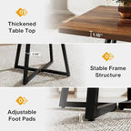 Square Dining Table for 4, 31.5 Industrial Dinner Table for Small Space