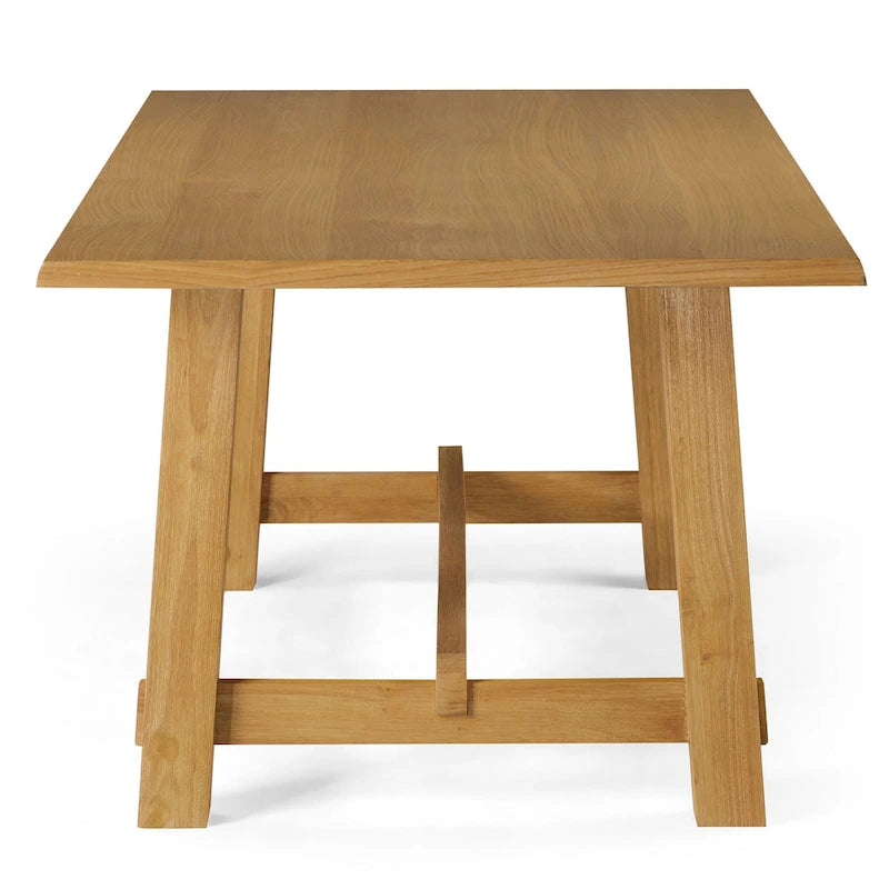 Maven Lane Yves Rectangular Wooden Dining Table in Weathered Black Finish