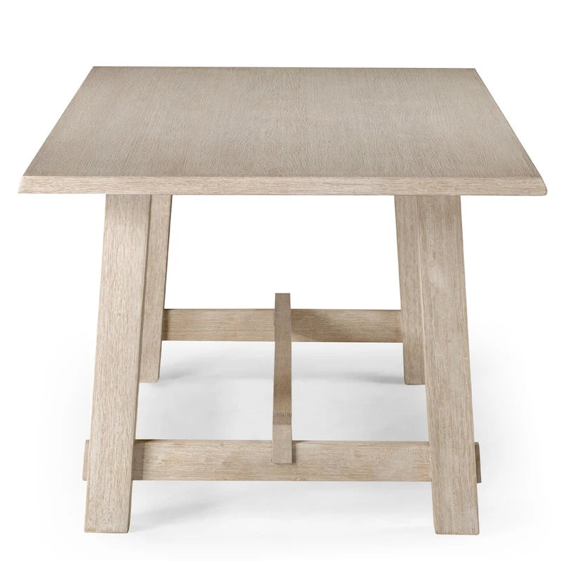 Maven Lane Yves Rectangular Wooden Dining Table in Weathered Black Finish
