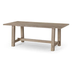 Maven Lane Yves Rectangular Wooden Dining Table in Weathered Black Finish