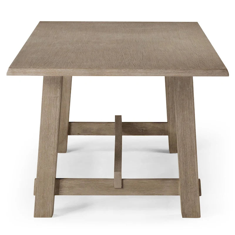 Maven Lane Yves Rectangular Wooden Dining Table in Weathered Black Finish