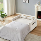 Canapé-lit convertible moderne en lin avec 2 coussins lombaires