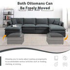 134*66 Chenille Modular Sectional Sofa