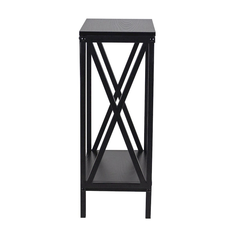 Meuble de support pour aquarium en acier noir Aquatic Fundamentals de 40/55 gallons avec cadre en X