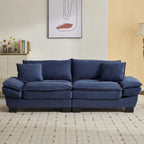 Canapé profond en velours côtelé