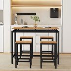 Ensemble de bar compact moderne en chêne 5 pièces