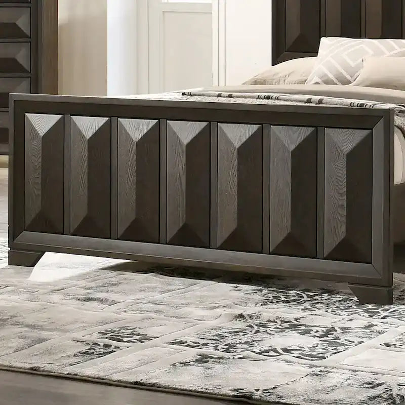 Furniture of America Uppon Transitional Espresso Wood 3-Piece Panel Bedroom Set