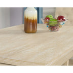 7-piece Dining Set, Turned-Leg Dining Table with 6 Tufted Chairs