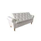 Banc de rangement capitonné à 62 boutons pour chambre à coucher, pouf moderne en tissu, banc de fenêtre, design à accoudoirs roulés pour chambre à coucher