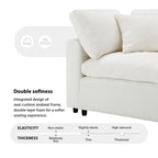 Canapé modulable en chenille en U convertible avec pouf