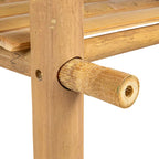 Table d'appoint en bambou à 2 étagères