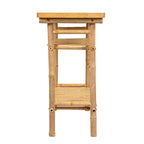 Table d'appoint en bambou à 2 étagères