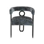 Chaises de salle à manger d'appoint modernes rembourrées en tissu chenille pour le salon (lot de 2)