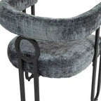 Chaises de salle à manger d'appoint modernes rembourrées en tissu chenille pour le salon (lot de 2)