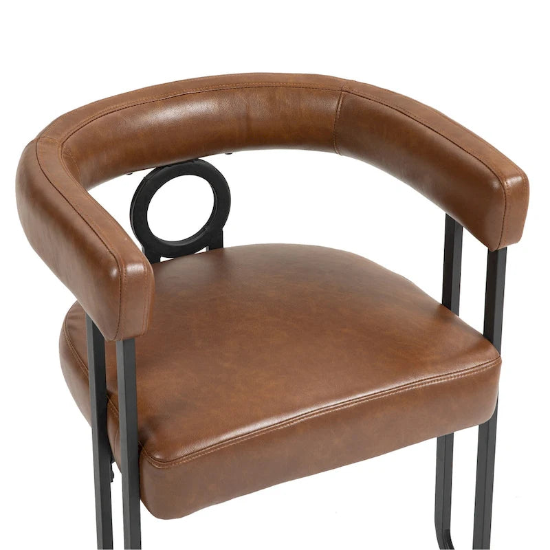 Chaises de salle à manger d'appoint modernes rembourrées en tissu chenille pour le salon (lot de 2)