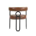Chaises de salle à manger d'appoint modernes rembourrées en tissu chenille pour le salon (lot de 2)