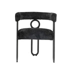 Chaises de salle à manger d'appoint modernes rembourrées en tissu chenille pour le salon (lot de 2)