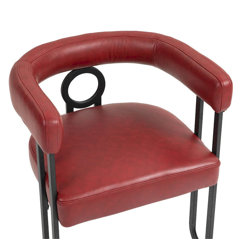 Chaises de salle à manger d'appoint modernes rembourrées en tissu chenille pour le salon (lot de 2)