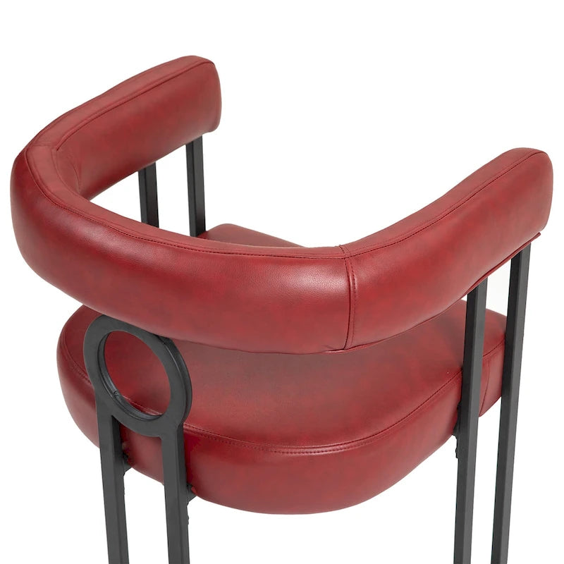 Chaises de salle à manger d'appoint modernes rembourrées en tissu chenille pour le salon (lot de 2)