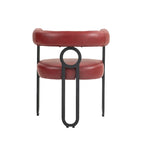 Chaises de salle à manger d'appoint modernes rembourrées en tissu chenille pour le salon (lot de 2)